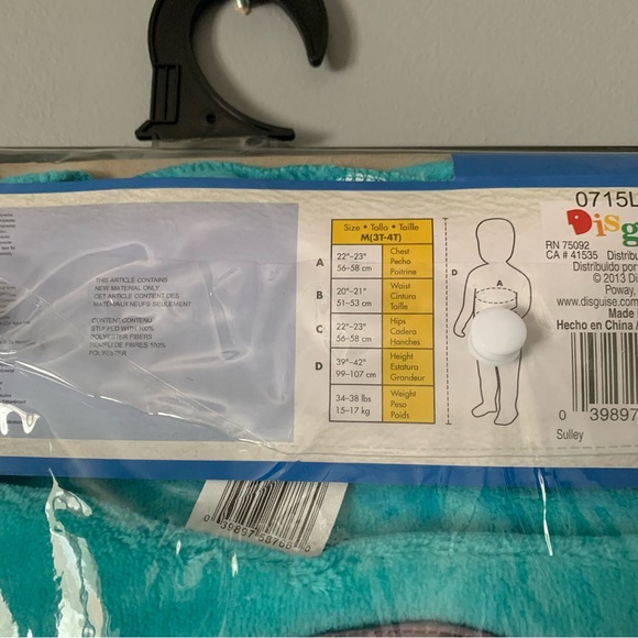 NIP. DISNEY Monsters Inc. Toddler Sulley Costume - Picture 6 of 6